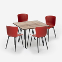 Conjunto Mesa Quadrada c/4 Cadeiras p/Café Esplanada Cozinha 80x80cm Claw Características