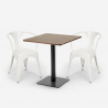 Conjunto de Mesa e 2 Cadeiras Café Esplanada Restaurante 70x70cm Starter Características