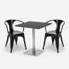 Conjunto 2 Cadeiras p/Café Esplanada Restaurante  70x70cm Starter Silver Preço