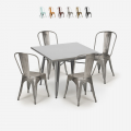 Conjunto de Mesa c/4 cadeiras p/Café Casa Cozinha 80x80cm State Promoção