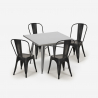 Conjunto de Mesa c/4 cadeiras p/Café Casa Cozinha 80x80cm State Medidas