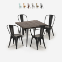 Conjunto de Mesa de jantar c/4 Cadeiras 80x80cm Burton Descontos
