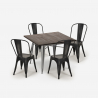 Conjunto de Mesa de jantar c/4 Cadeiras 80x80cm Burton Preço