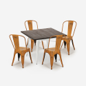 Conjunto e 4 Cadeiras p/Cozinha 80x80cm Burton White Modelo