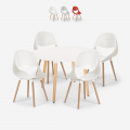 Conjunto de Mesa Redonda Branca c/4 Cadeiras Midlan Light Promoção
