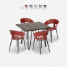 Conjunto de 4 Cadeiras Modernas 80x80cm Maeve Dark Catálogo
