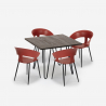 Conjunto de 4 Cadeiras Modernas 80x80cm Maeve Dark Custo