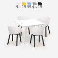 Conjunto 4 Cadeiras c/Mesa quadrada de Metal 80x80cm Krust Light Promoção