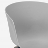 Conjunto Mesa de jantar Quadrada c/4 Cadeiras 80x80cm Krust 