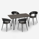 Conjunto de 4 Cadeiras c/Mesa de jantar Moderna 120x60cm Sixty Preço