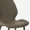 Conjunto de Mesa e 4 Cadeiras em Couro sintético 80x80cm Wright 