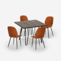 Conjunto de Mesa c/4 Cadeiras em Couro Sintético 80x80cm Wright Dark Catálogo