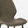 Conjunto de Mesa c/4 Cadeiras em Couro Sintético 80x80cm Wright Dark 