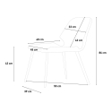 Conjunto de 4 Cadeiras Mesa em Couro Sintético Madeira Metal 80x80cm Wright Light 
