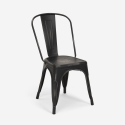 Conjunto de 4 Cadeiras Vintage c/Mesa de jantar Madeira Metal 120x60cm Summit 