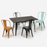 Conjunto de Mesa e 4 Cadeiras p/Cozinha Café Bar 120x60cm Harvey Promoção