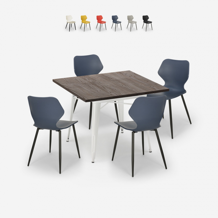Conjunto Mesa Quadrada 80x80cm p/Café Bar Cozinha Howe Light Venda Conjunto Mesa Quadrada 80x80cm p/Café Bar Cozinha Howe Light Venda