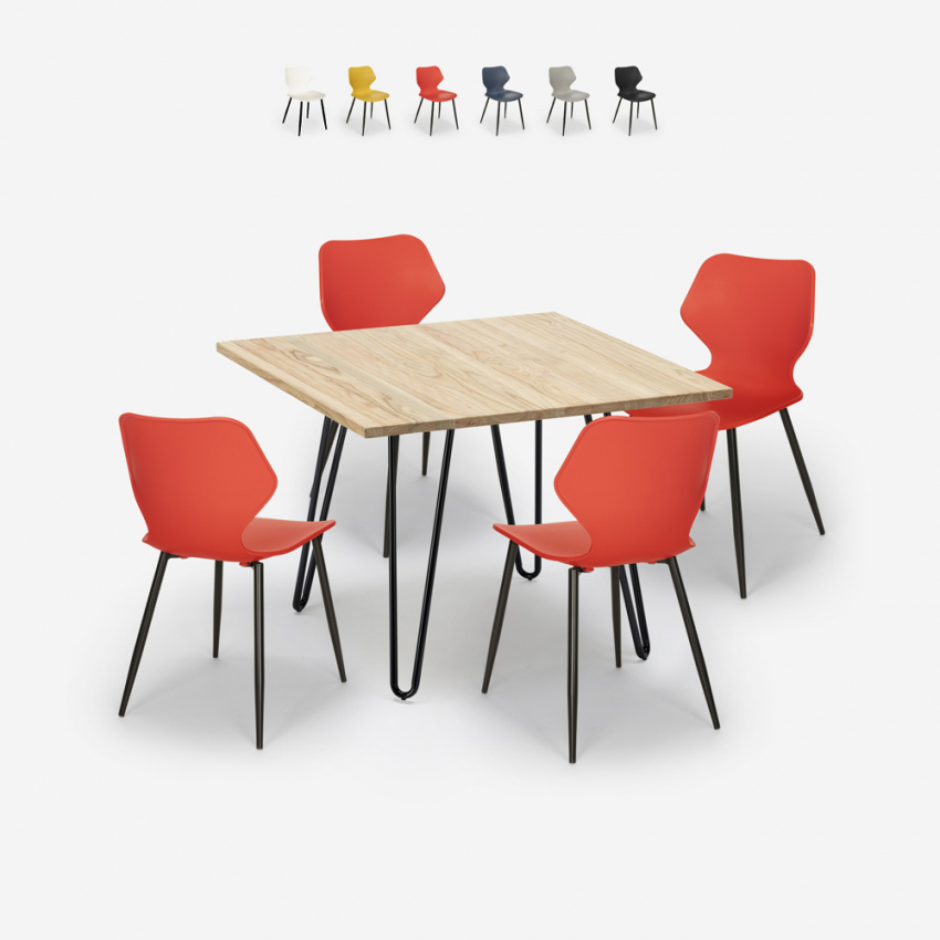 Conjunto Mesa Quadrada c/4 Cadeiras 80x80cm Sartis Light Catálogo Conjunto Mesa Quadrada c/4 Cadeiras 80x80cm Sartis Light Catálogo