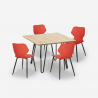 Conjunto Mesa Quadrada c/4 Cadeiras 80x80cm Sartis Light Custo