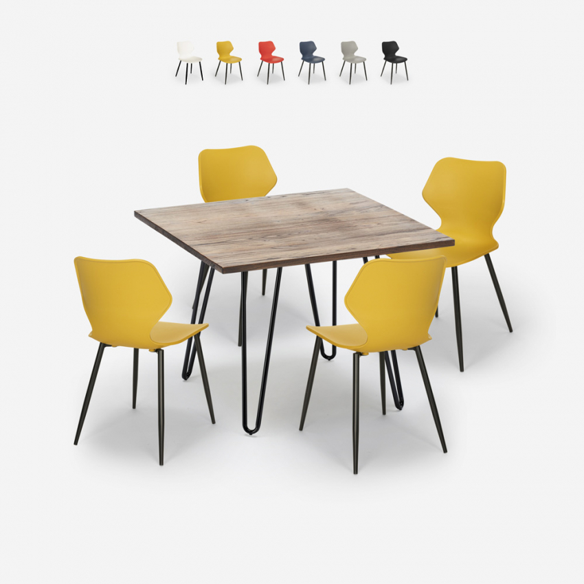 Conjunto Mesa Quadrada c/4 Cadeiras 80x80cm Sartis Saldos Conjunto Mesa Quadrada c/4 Cadeiras 80x80cm Sartis Saldos