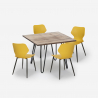 Conjunto Mesa Quadrada c/4 Cadeiras 80x80cm Sartis Medidas