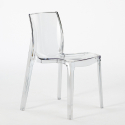 Conjunto 6 cadeiras c/Mesa de jantar Transparente Moderno 200x80cm Lewis Custo