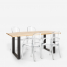 Conjunto 4 cadeiras c/Mesa de jantar Transparente Moderno Jaipur M Modelo