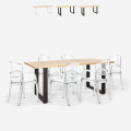Conjunto 6 cadeiras c/Mesa de jantar Moderno 180x80cm Jaipur L Promoção