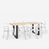 Conjunto 6 cadeiras c/Mesa de jantar Moderno 180x80cm Jaipur L Escolha