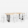 Conjunto 6 cadeiras c/Mesa de jantar Transparente Moderno Jaipur XL Catálogo