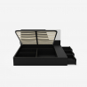 Cama de casal Moderna c/Arrumação Madeira 160x200 Steyr King Estoque