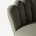 Cadeira Poltrona Moderna em Veludo c/Pernas Douradas Concha Calicis Catálogo