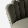Cadeira Poltrona Moderna em Veludo c/Pernas Douradas Concha Calicis Catálogo