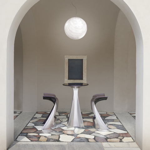Mesa alta de dois tons de design contemporâneo Slide Jet Next Promoção