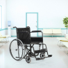 Cadeira de Rodas Ortopédica Dobrável em Couro p/Deficientes e Idosos Violet Estoque