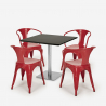 Conjunto de 4 cadeiras c/Mesa p/Café Bar ou Restaurante 90x90cm Heavy Custo
