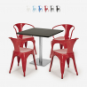 Conjunto de 4 cadeiras c/Mesa p/Café Bar ou Restaurante 90x90cm Heavy Catálogo