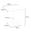 Conjunto de Mesa de Madeira p/Café ou Bar Metal Edgar 