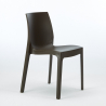 Conjunto 4 cadeiras e mesa empilháveis p/Bar Cozinha Preta 90x90cm Jasper Black 
