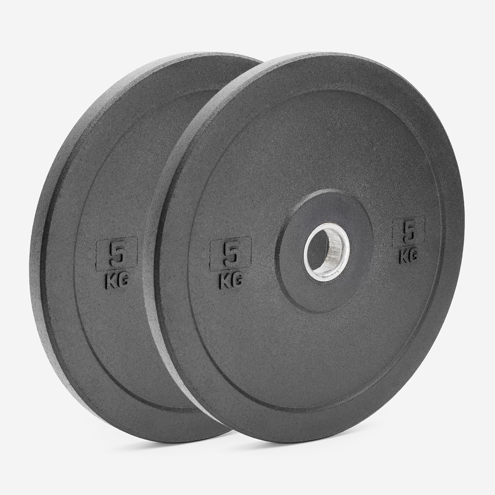 Pesos 2 x Discos 5 kg Resistentes Borracha Ginásio Força Treino Bumper HD