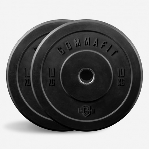 2 x discos de peso de borracha 10 kg Ginásio Olímpico de Barbell Bumper Training Promoção