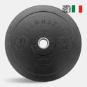 Pesos 2 x 10 kg Discos de Borracha Ginásio Resistência Força Bumper HD Italy Venda