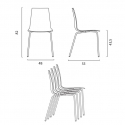 Conjunto de mesa quadrada dobrável 70x70cm aço 2 cadeiras exterior Mores 
