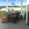 Conjunto de Mesa e 4 Cadeiras p/Cozinha Café Bar 120x60cm Harvey Venda