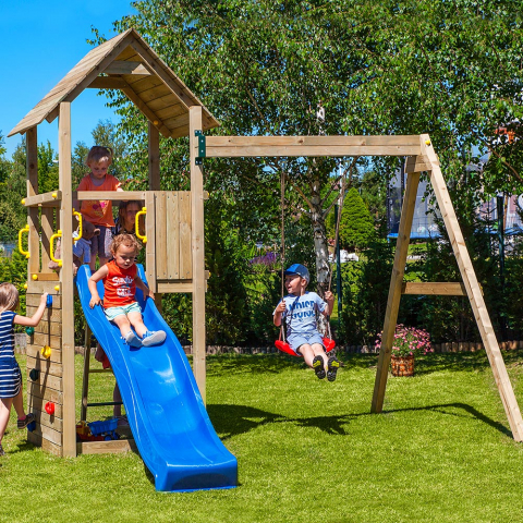 Torre com escorregador baloiço escalada jardim infantil crianças Carol-2