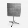 conjunto de 2 cadeiras estilo industrial mesa quadrada aço 70x70cm caelum Saldos