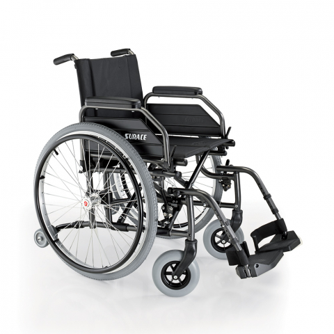 Cadeira de rodas autopropulsionada Cadeira de rodas ligeira e dobrável Eureka Surace para idosos com deficiência Promoção