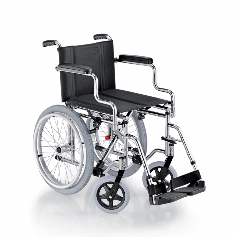 Cadeira de rodas dobrável Cadeira de rodas auto-propulsada Panda Surace compacta para idosos deficientes Promoção