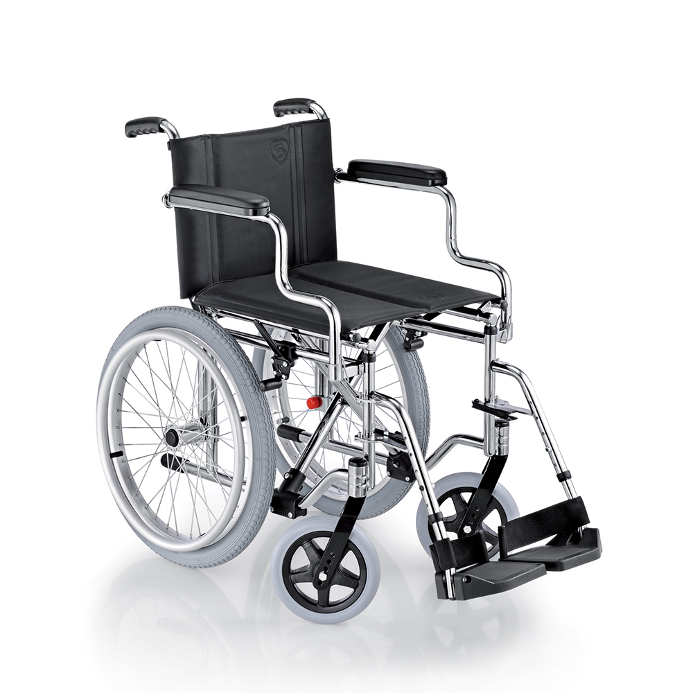 Cadeira de rodas compacta dobrável para idosos com deficiência Panda Surace