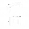 Mesa de Jantar de Madeira Moderna e Elegante 90x42-302cm Isotta Noix Catálogo